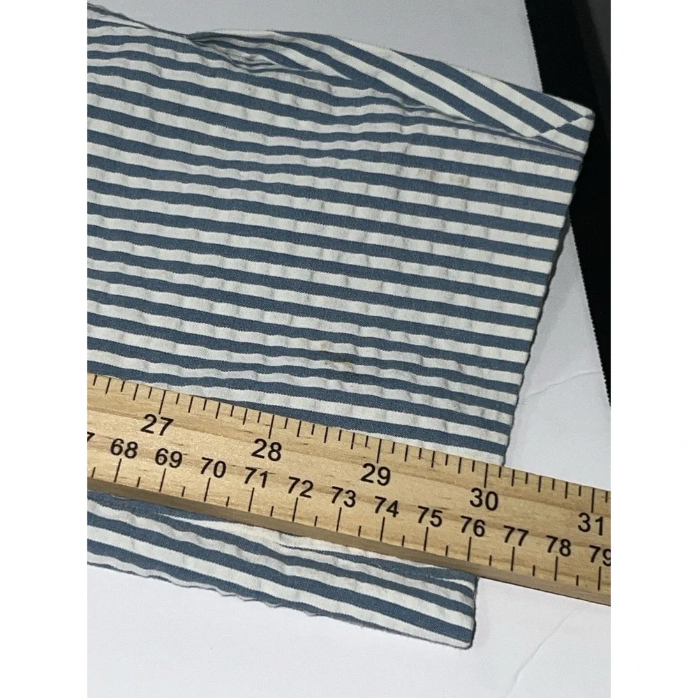 J. Crew Ludlow Unstructured Seersucker Blazer Mens 40R Blue White Strip Preppy